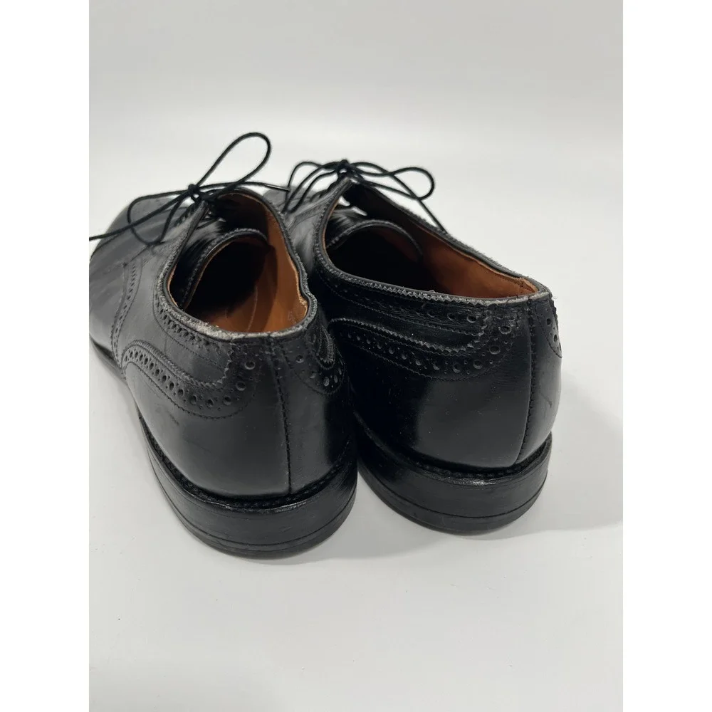 Allen Edmonds Sanford Cap Toe Leather Dress Shoes Mens 13 Black Brogue Derby